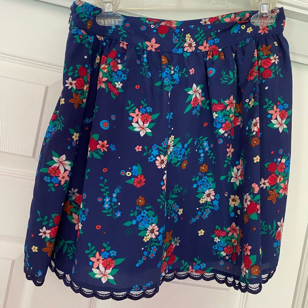 Forever 21 A-line Floral Skirt